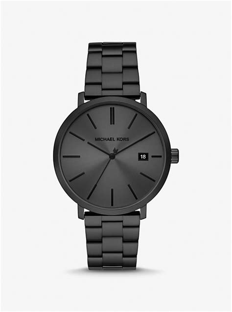 black face michael kors watch women's|Oversized Blake Black.